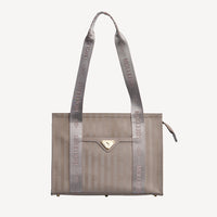 BERLIN | Schultertasche taupe/gold