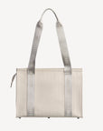 BERLIN | Schultertasche pearl weiss/silber  - von hinten