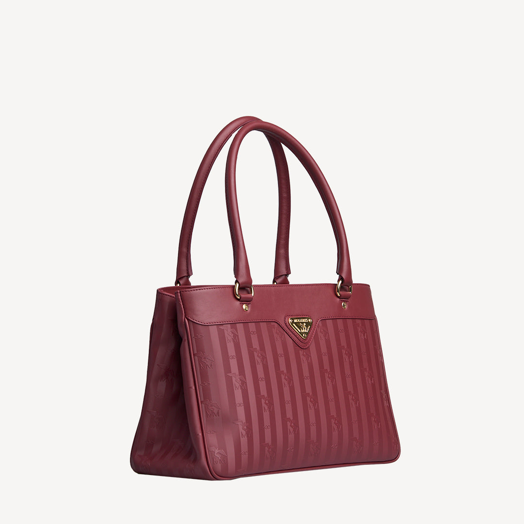 SULZ | Handtasche antique rot/gold - seitlich