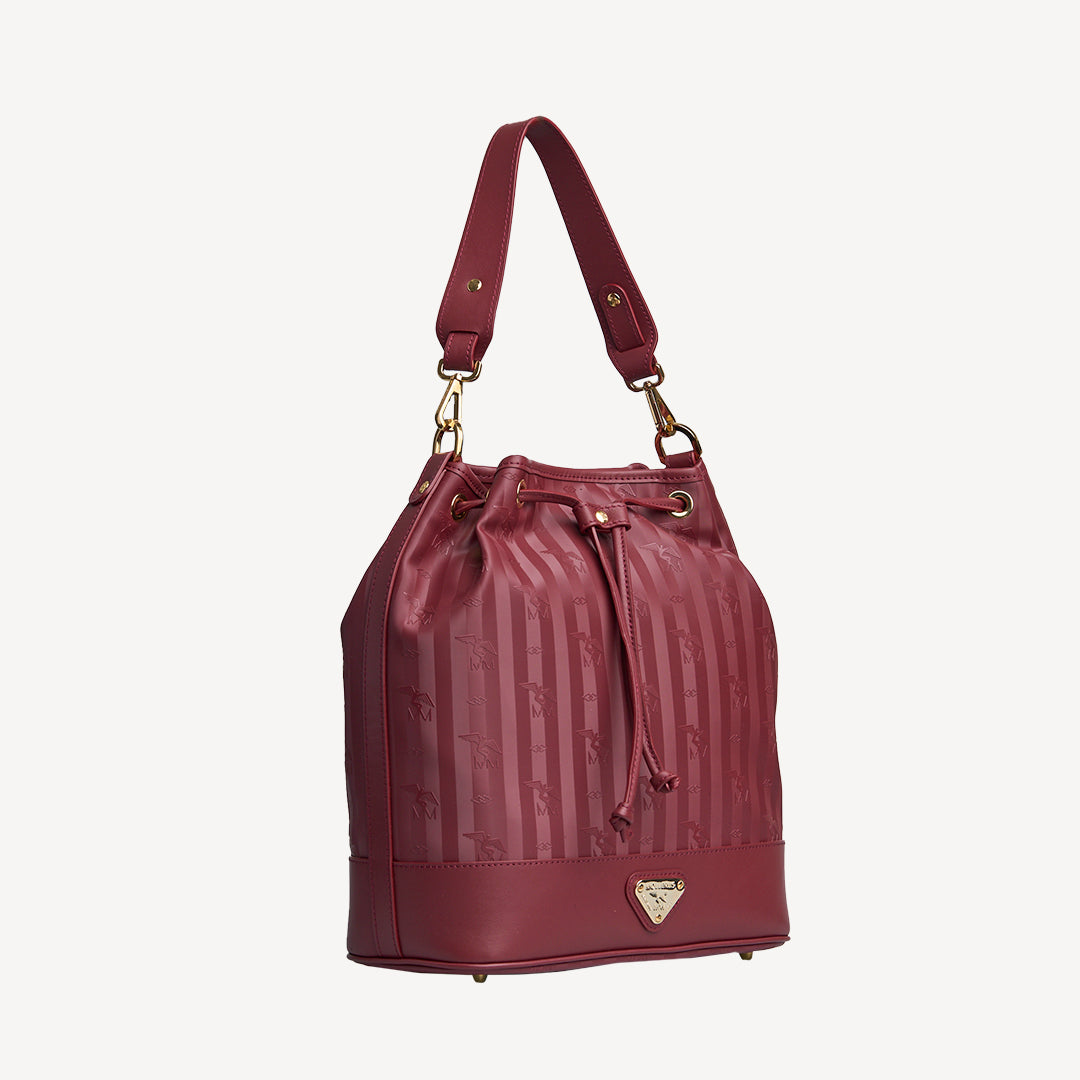 NIESEN | Handtasche antique rot/gold - seitlich