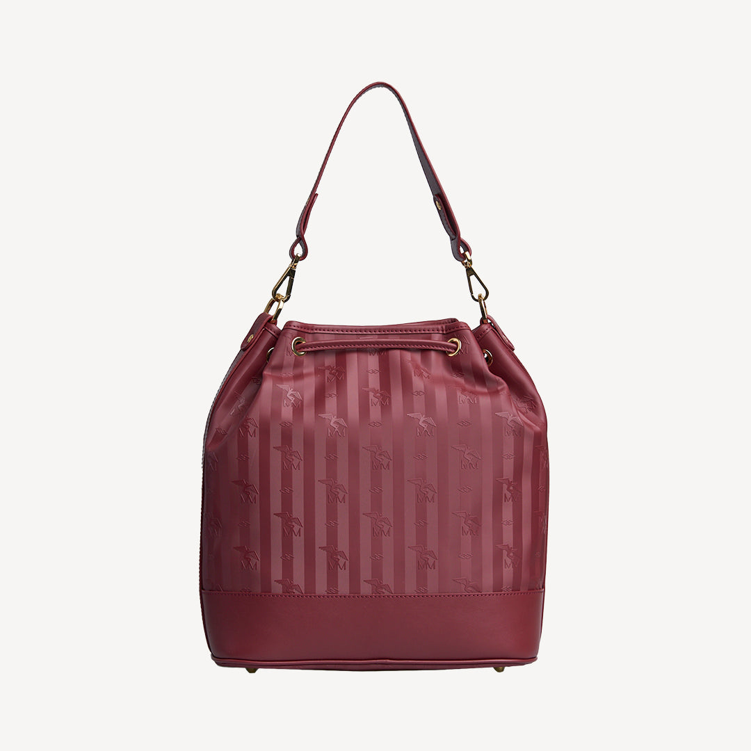 NIESEN | Handtasche antique rot/gold - von hinten