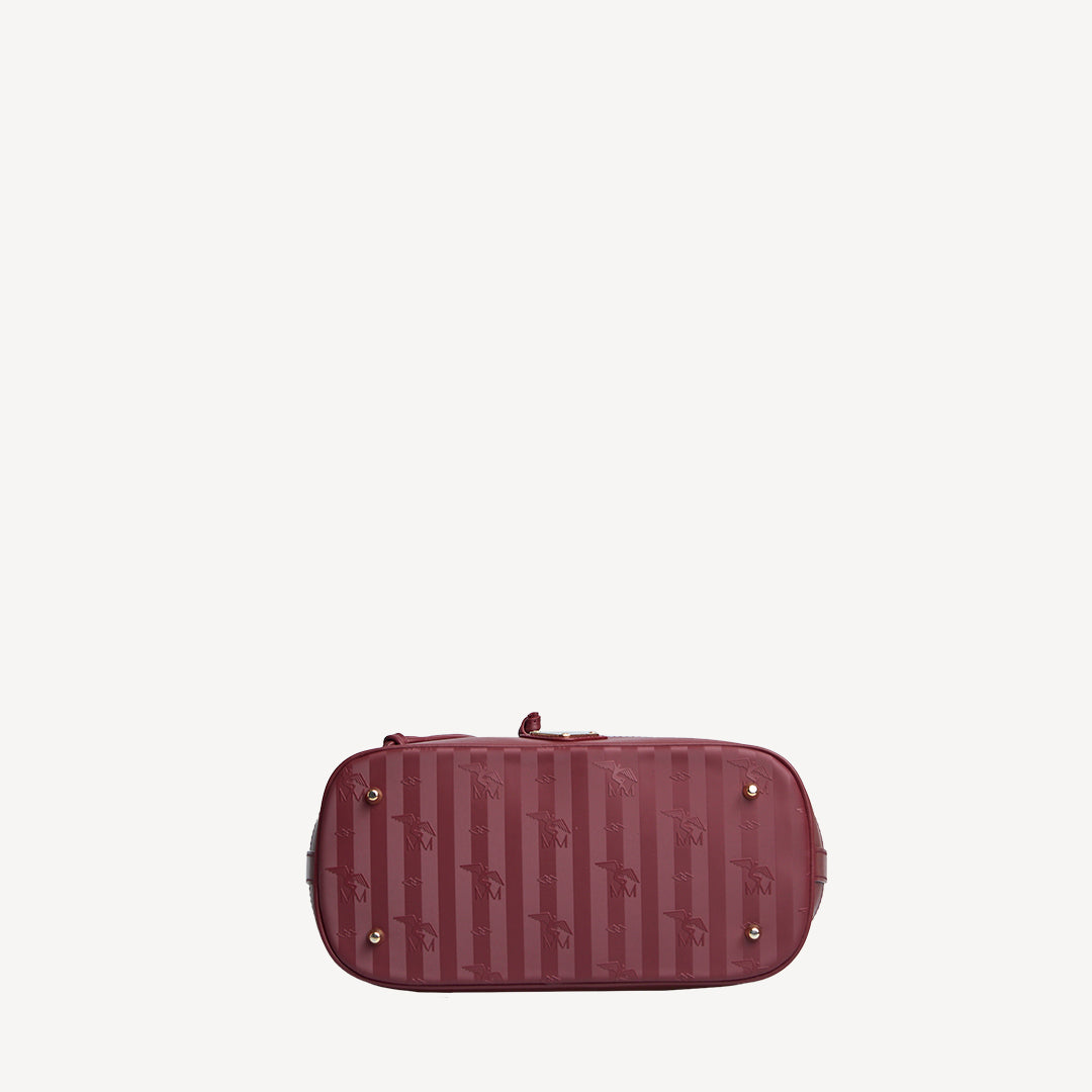 NIESEN | Handtasche antique rot/gold - von unten