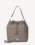 NIESEN | Beuteltasche taupe grau/silber - frontal