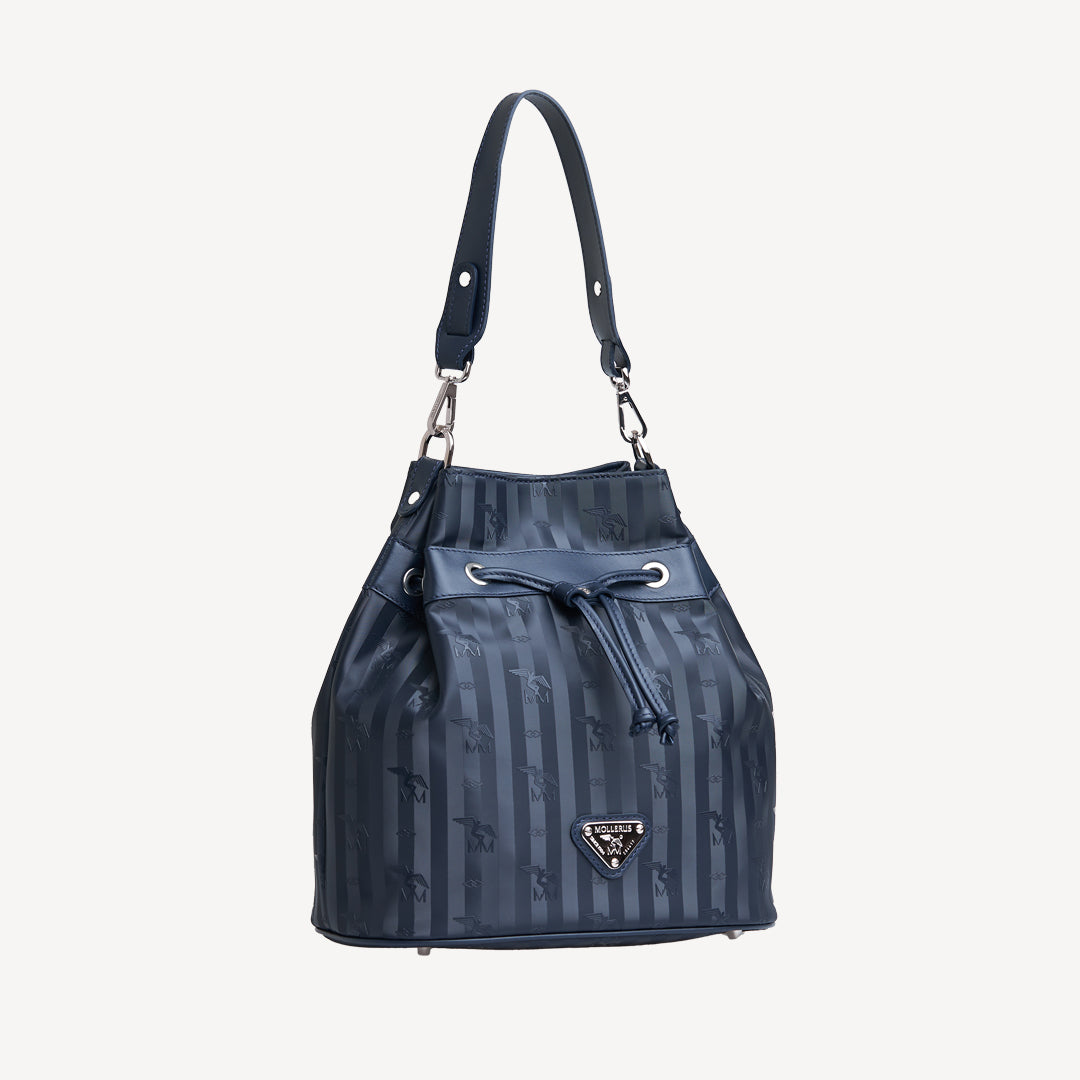 DURBAN | Beuteltasche space blau/silber - SEITLICH