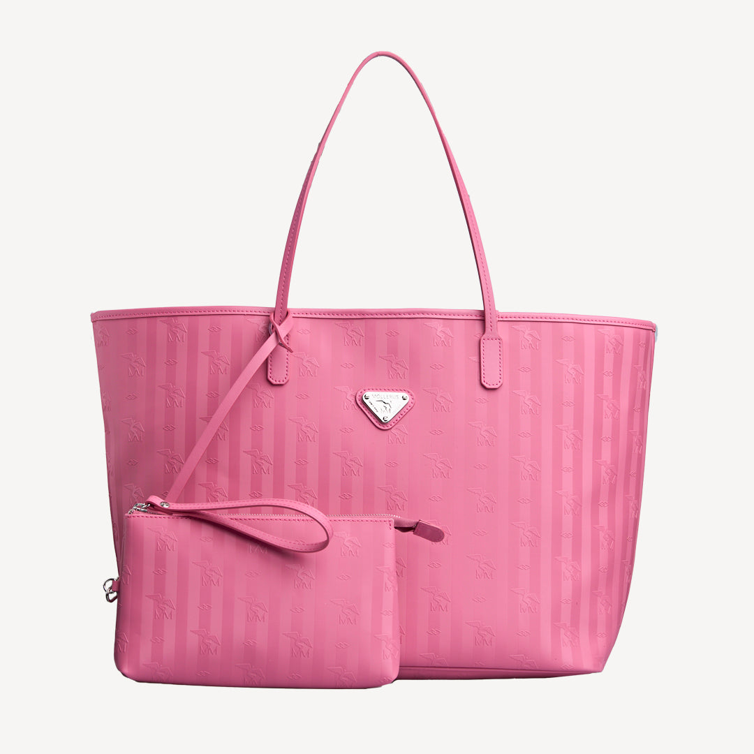 ZUERICH | Shopper classic bubble pink/silber - FRONTAL