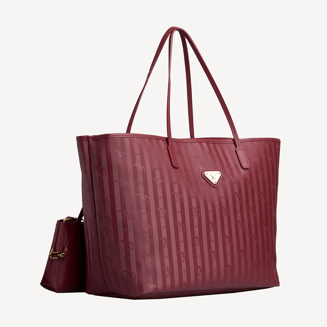 ZUERICH | Shopper antique rot/gold - seitlich