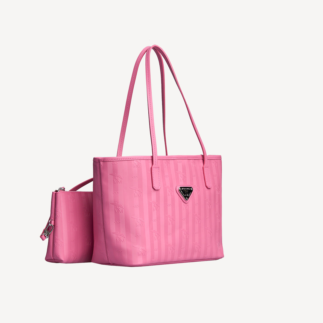 GENF | Shopper bubble pink/silber - seitlich