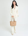 GENF | Shopper cappuccino beige/gold - full body