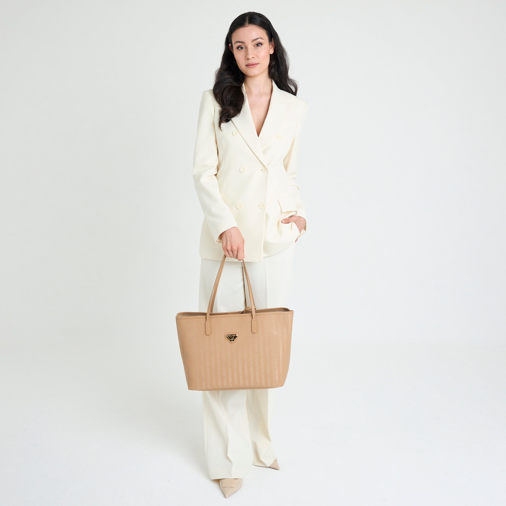 BERN | Shopper cappuccino beige/gold - full body