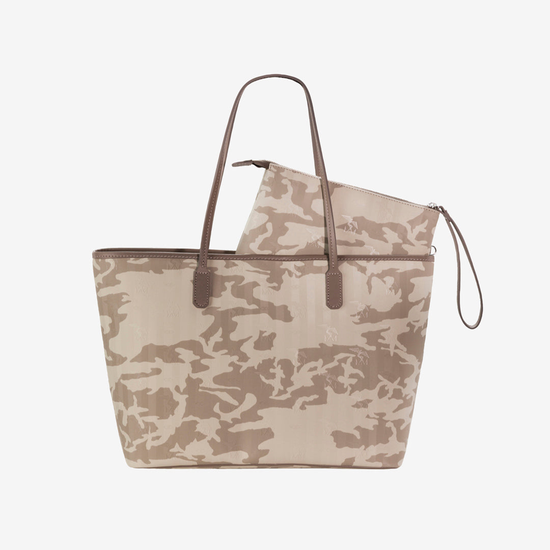 BERN | Shopper camouflage beige/silber - Clutch