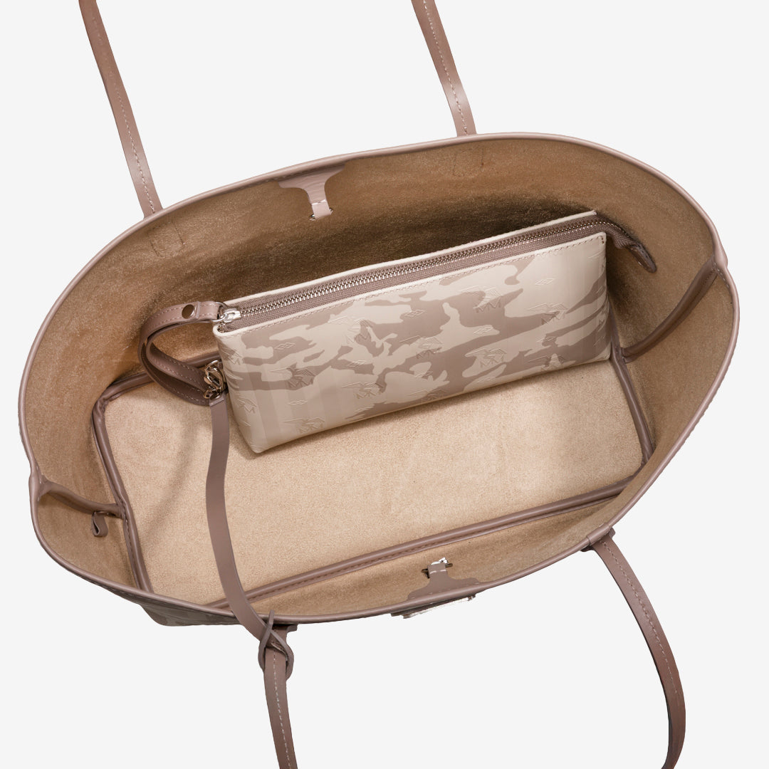 BERN | Shopper camouflage beige/silber - Innen