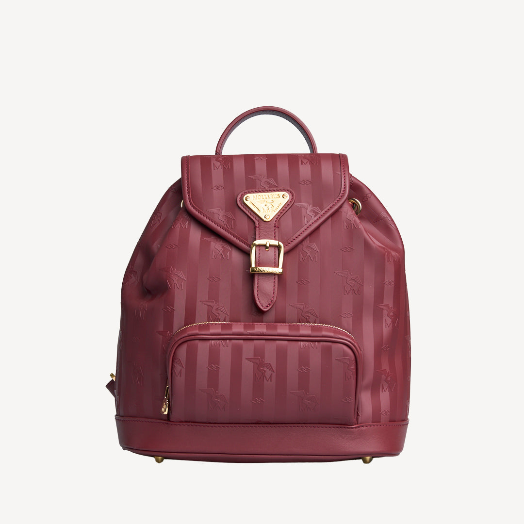 BRUGG | Handtasche antique rot/gold - FRONTAL