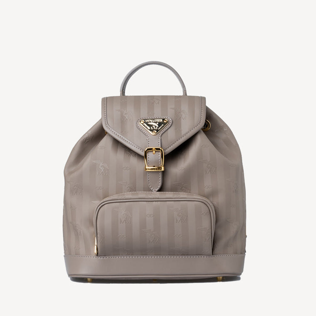 BRUGG | Rucksack taupe grau/gold - frontal