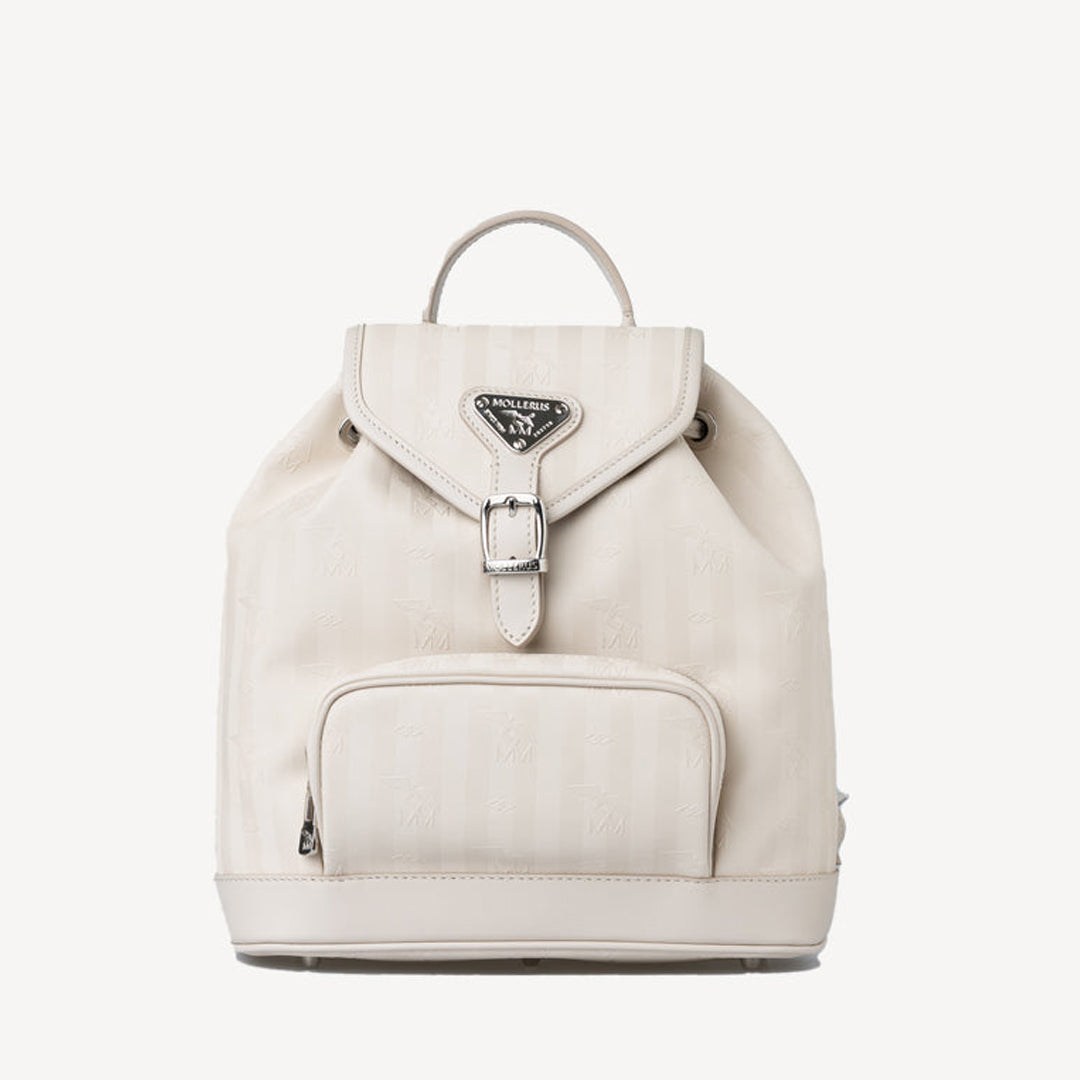 BRUGG | Rucksack pearl weiss/silber - frontal