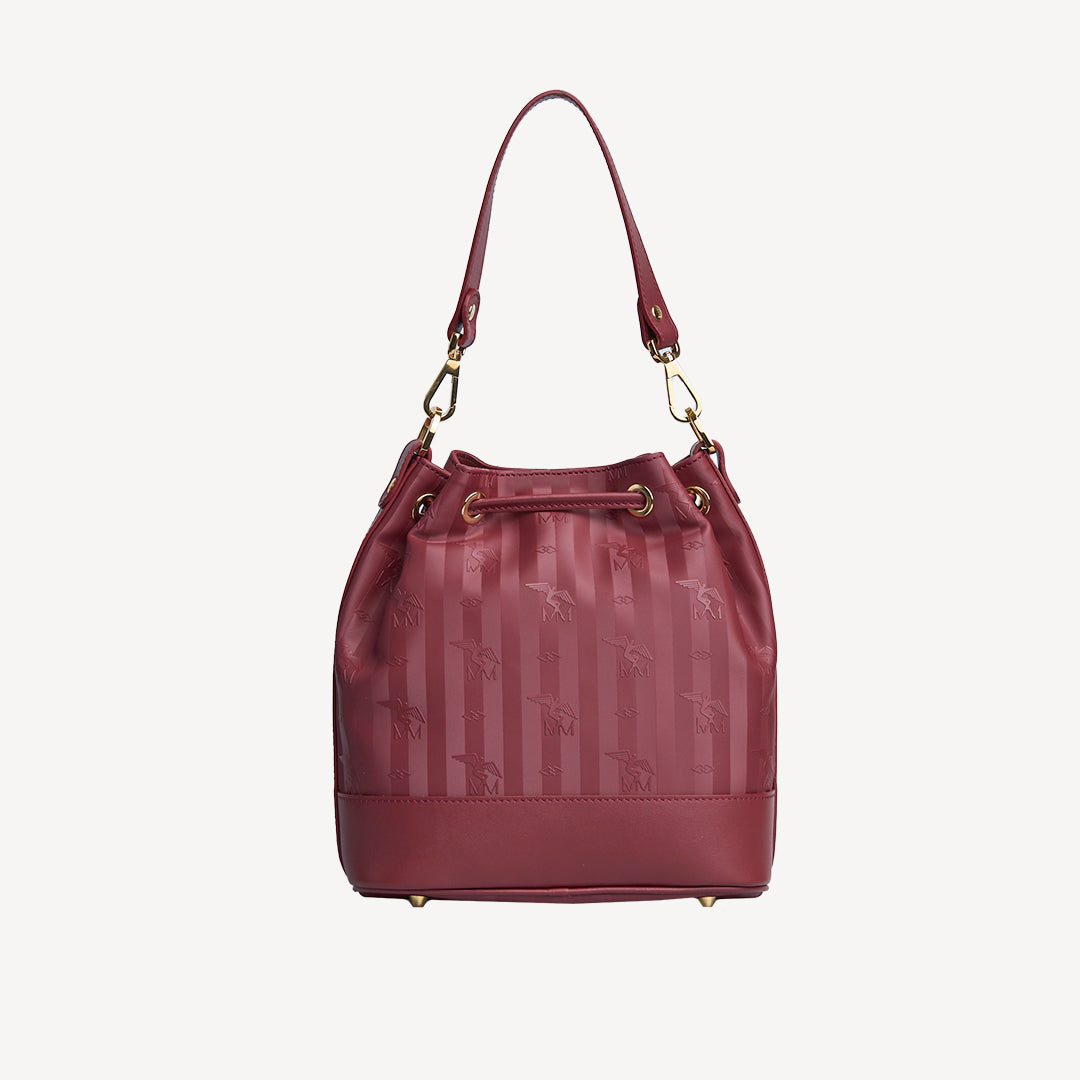 SION | Beuteltasche antique rot/gold - von hinten