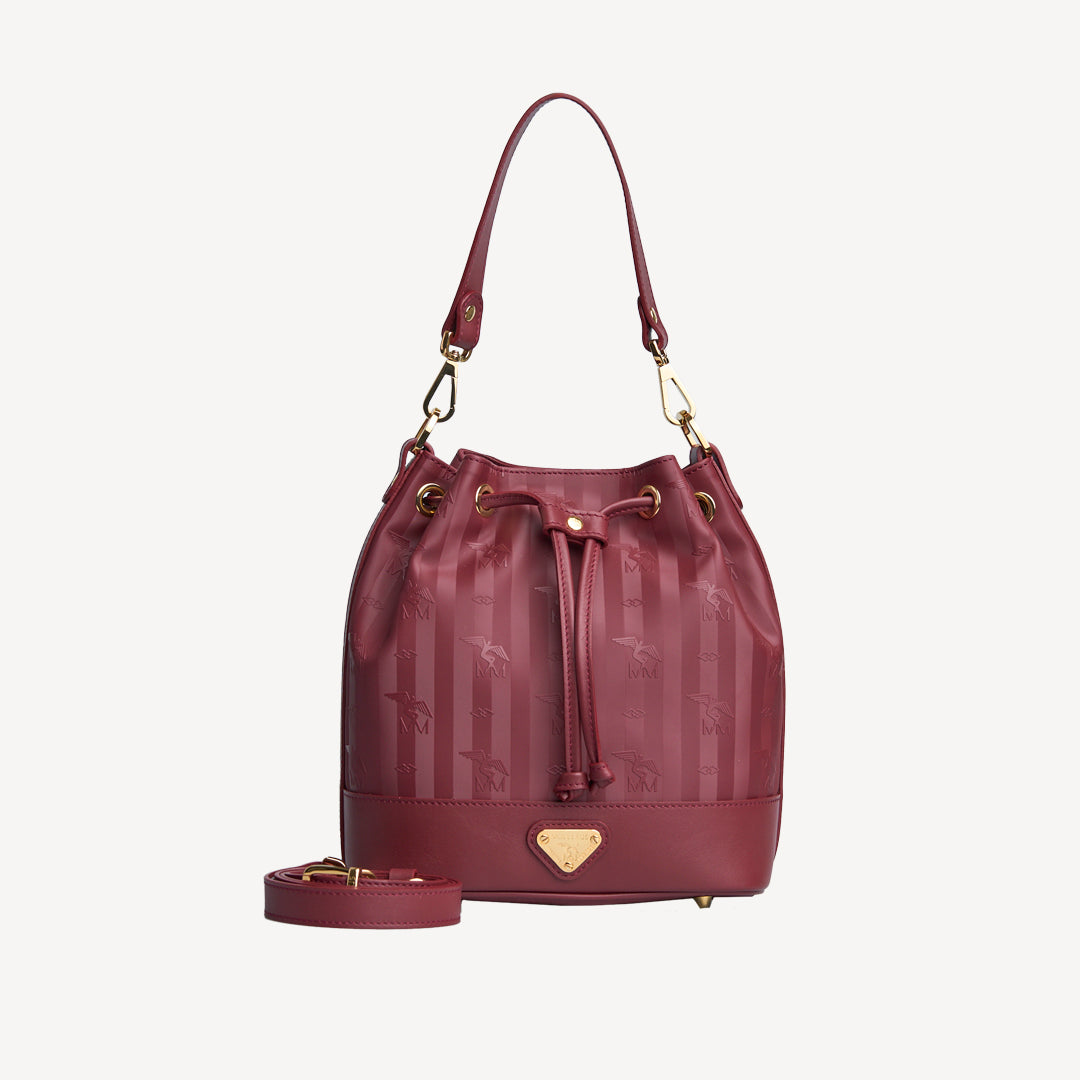 SION | Beuteltasche antique rot/gold - FRONTAL
