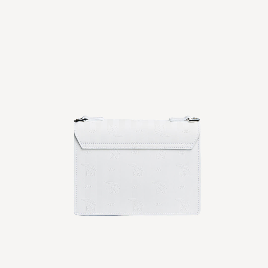 MELIDE | Umhängetasche snow white/silber - von hinten