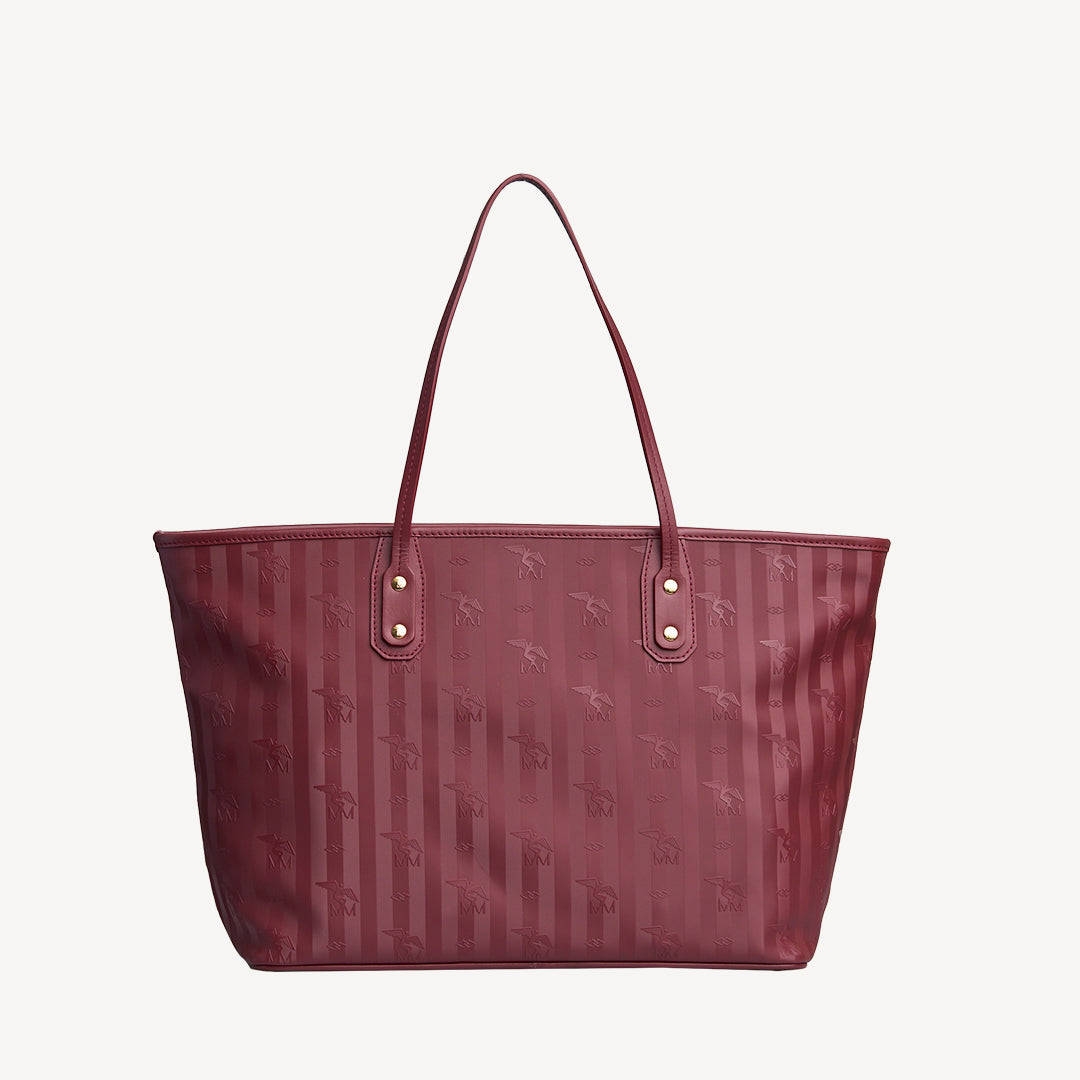 WINTERTHUR | Shopper Mollerus mit Reissverschluss antique rot/gold - von hinten