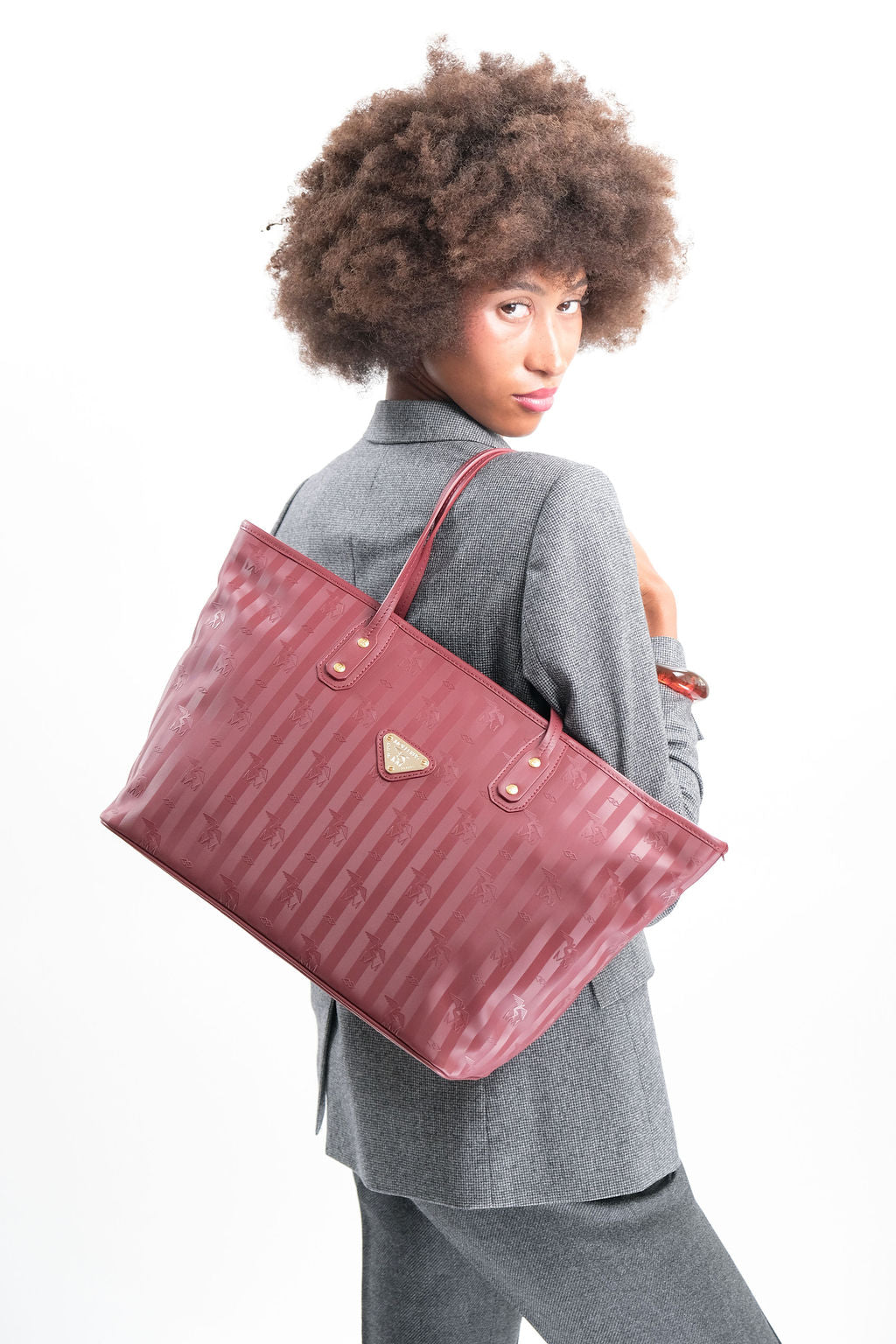 WINTERTHUR | Shopper with zipper antique red/gold