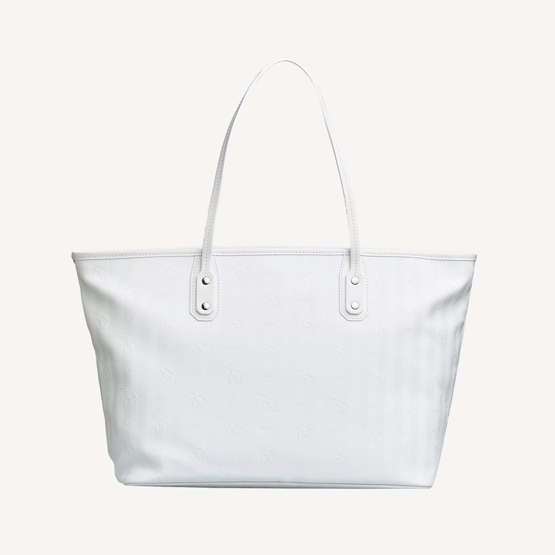 WINTERTHUR | Shopper mit Reissverschluss snow weiss/silber - von hinten