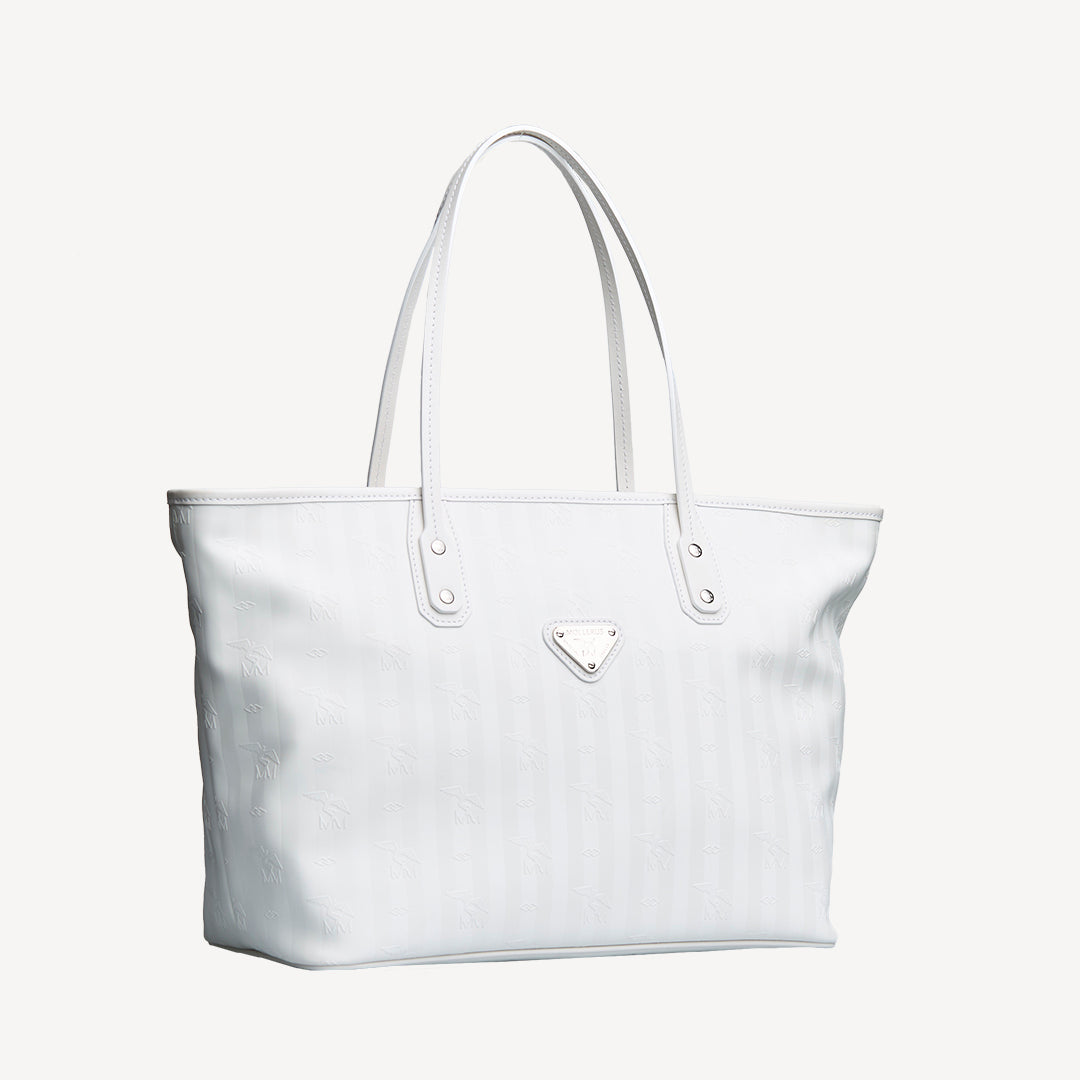 WINTERTHUR | Shopper mit Reissverschluss snow weiss/silber - seitlich