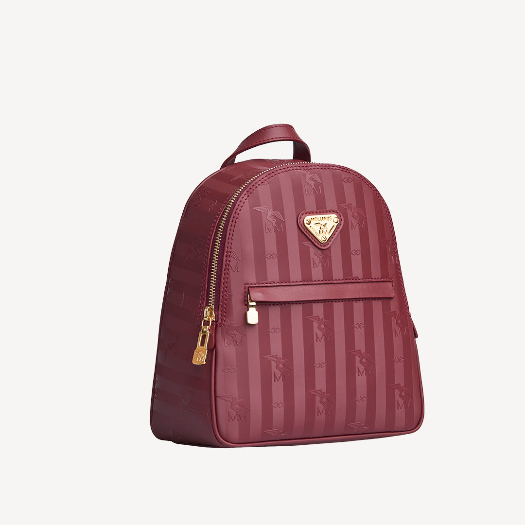 MOLLIS | Rucksack antique rot/gold - Seitlich