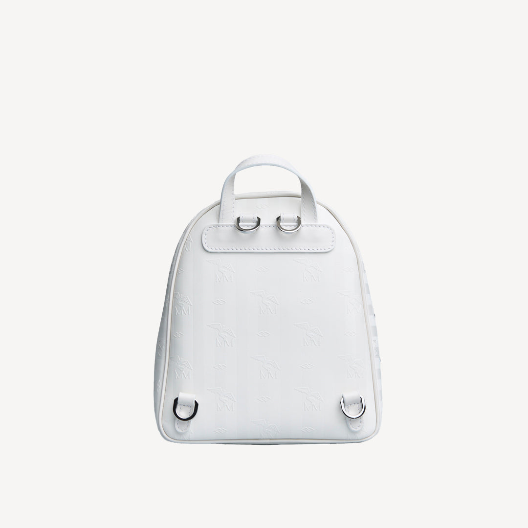 Mollis | Rucksack snow weiss/silber - von hinten