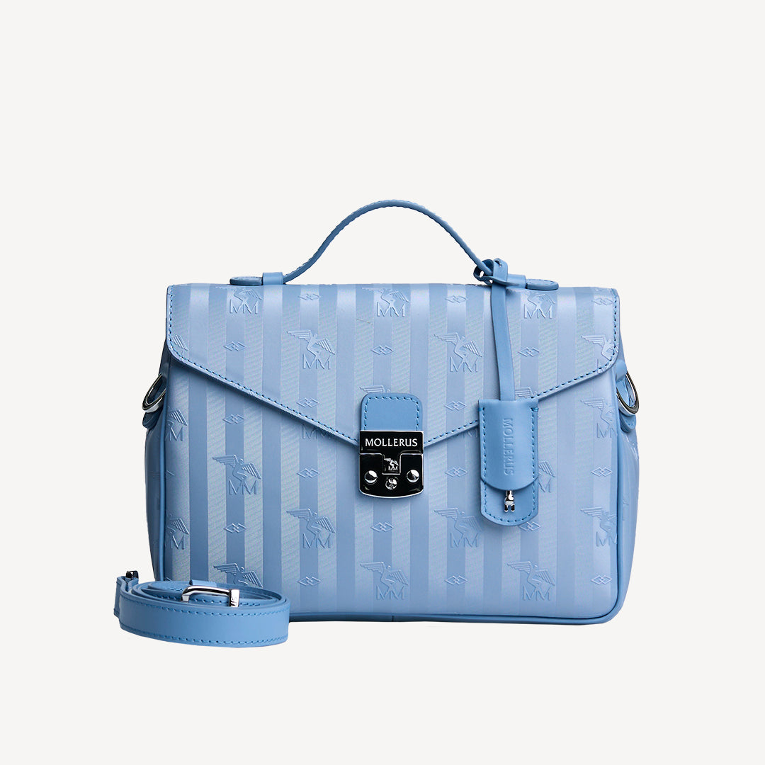 MARLY | Umhängetasche metallic silber/sky - frontal