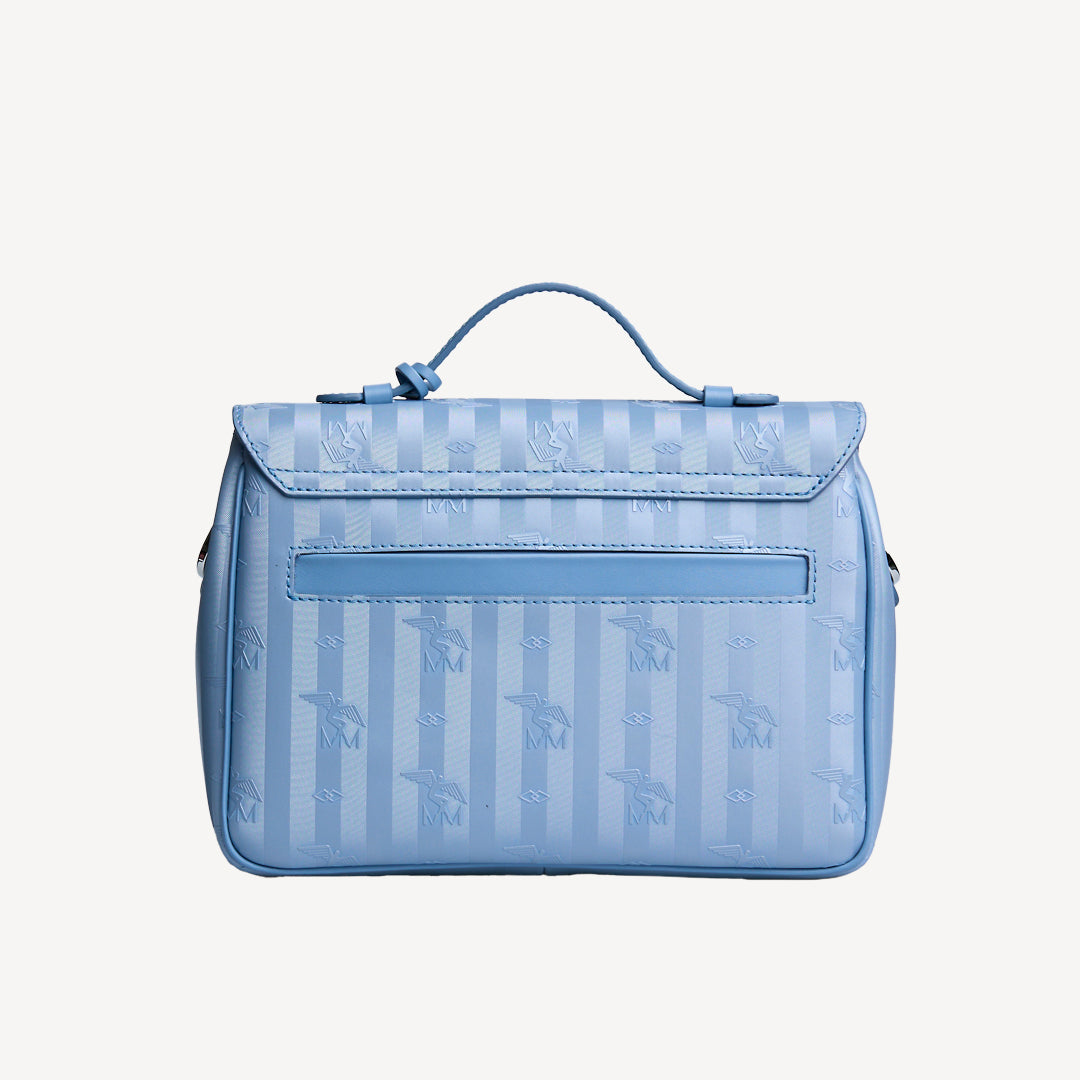 MARLY | Umhängetasche metallic silber/sky - von hinten