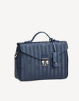 MARLY | Umhängetasche space blau/silber - SEITLICH