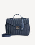 MARLY | Umhängetasche space blau/silber  frontal
