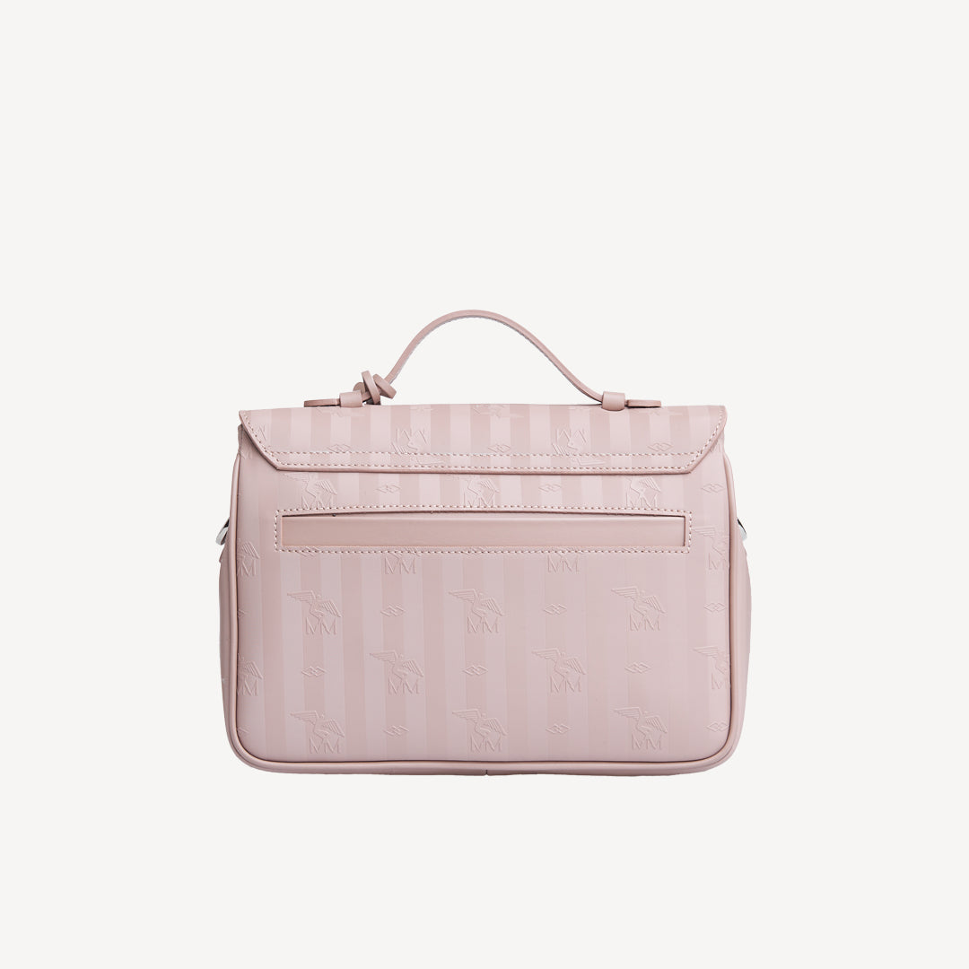 MARLY | Umhängetasche soft rosé/silber - VON HINTEN