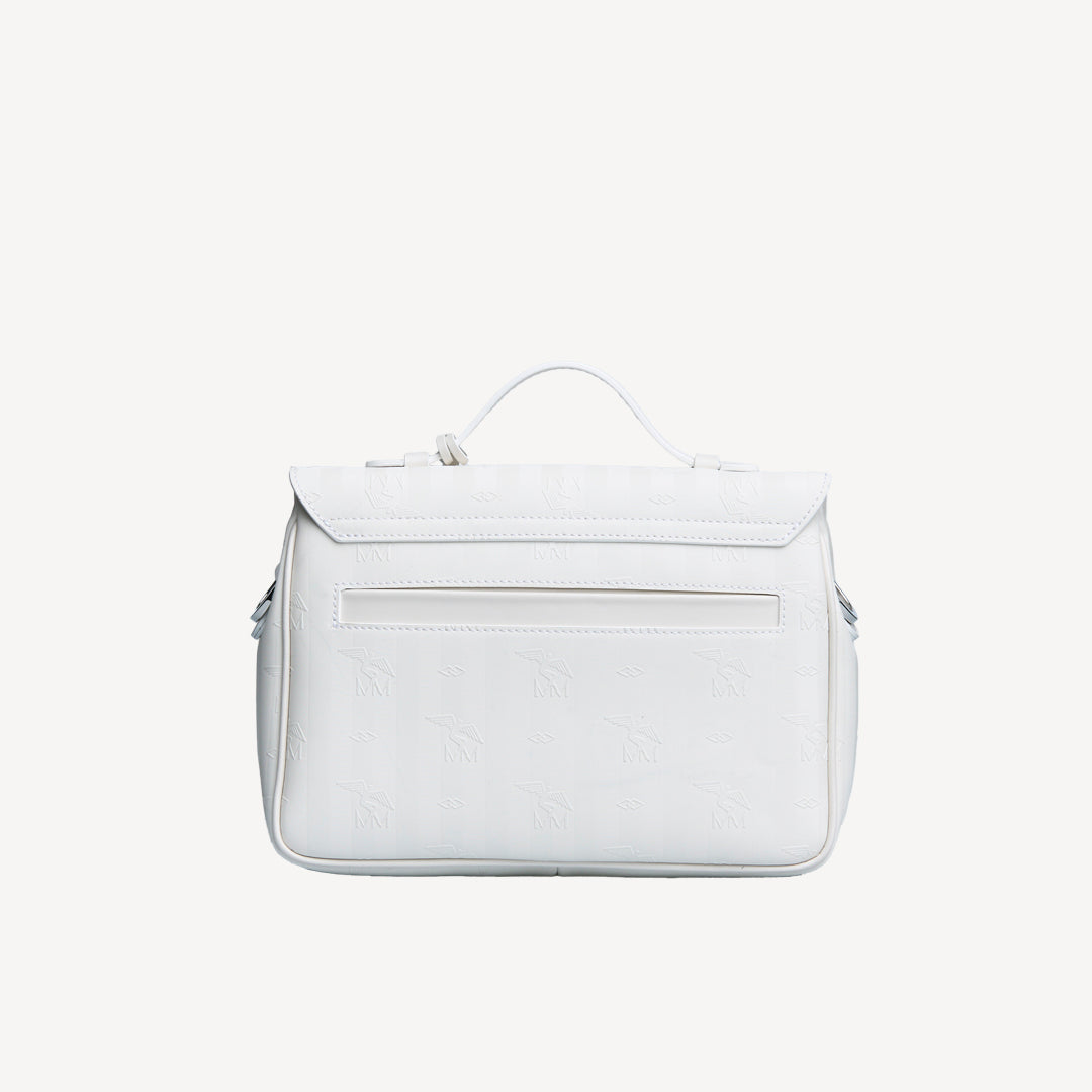 MARLY | Umhängetasche snow white/silber - von hinten