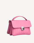 SIGNAU | Umhängetasche bubble pink/silber - seitlich