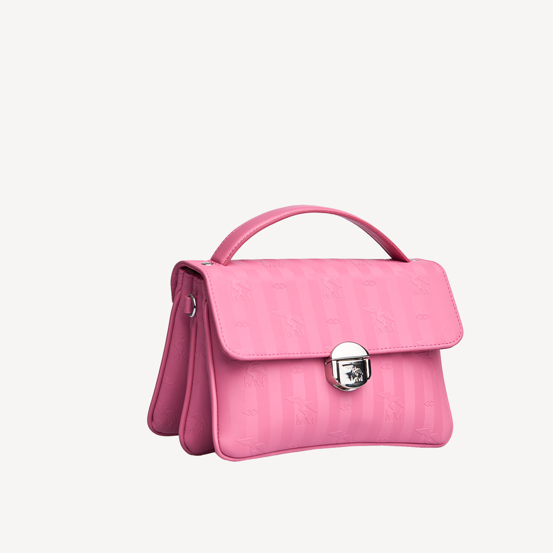 SIGNAU | Umhängetasche bubble pink/silber - seitlich