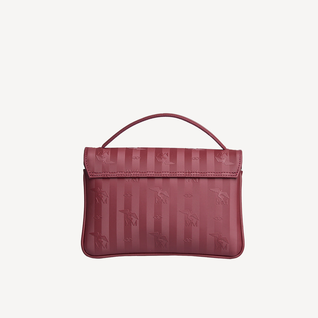 SIGNAU | Umhängetasche antique rot/gold - von hinten