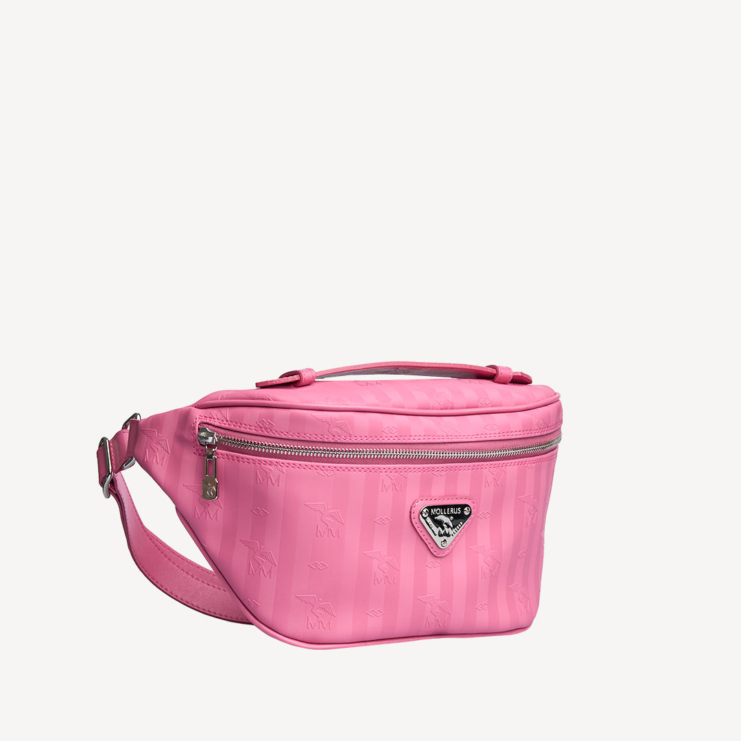 BRIENZ | Gürteltasche bubble pink/silber - seitlich