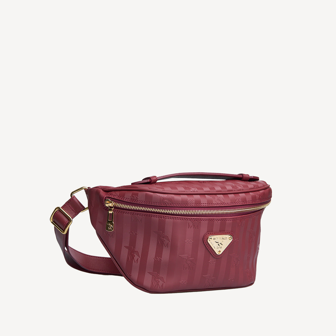 BRIENZ | Gürteltasche antique rot/gold - seitlich