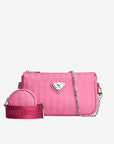ZELL | Umhängetasche bubble pink/silber - FRONTAL