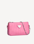 ZELL | Umhängetasche bubble pink/silber - seitlich