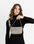 ZELL | Umhängetasche taupe grau/silber - on body