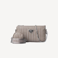 ZELL | Sac bandoulière gris taupe/argent