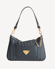 CASTIEL | Schultertasche classic schwarz/gold - frontal