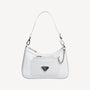 CASTIEL| Schultertasche snow weiss/silber - frontal
