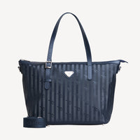 GISWIL | Sac cabas zippé bleu espace/argent