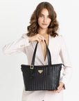 VALLON | Shopper classic schwarz/gold - on body