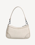 MOIRY | Schultertasche pearl weiss/silber - von hinten