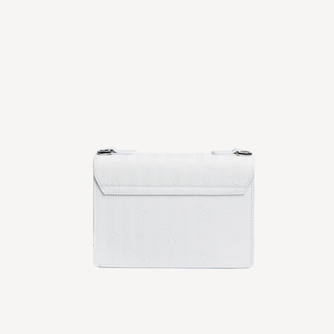 URSY | Umhängetasche snow weiss/silber - von hinten