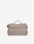 EGG | Umhängetasche taupe grau/gold - von hinten