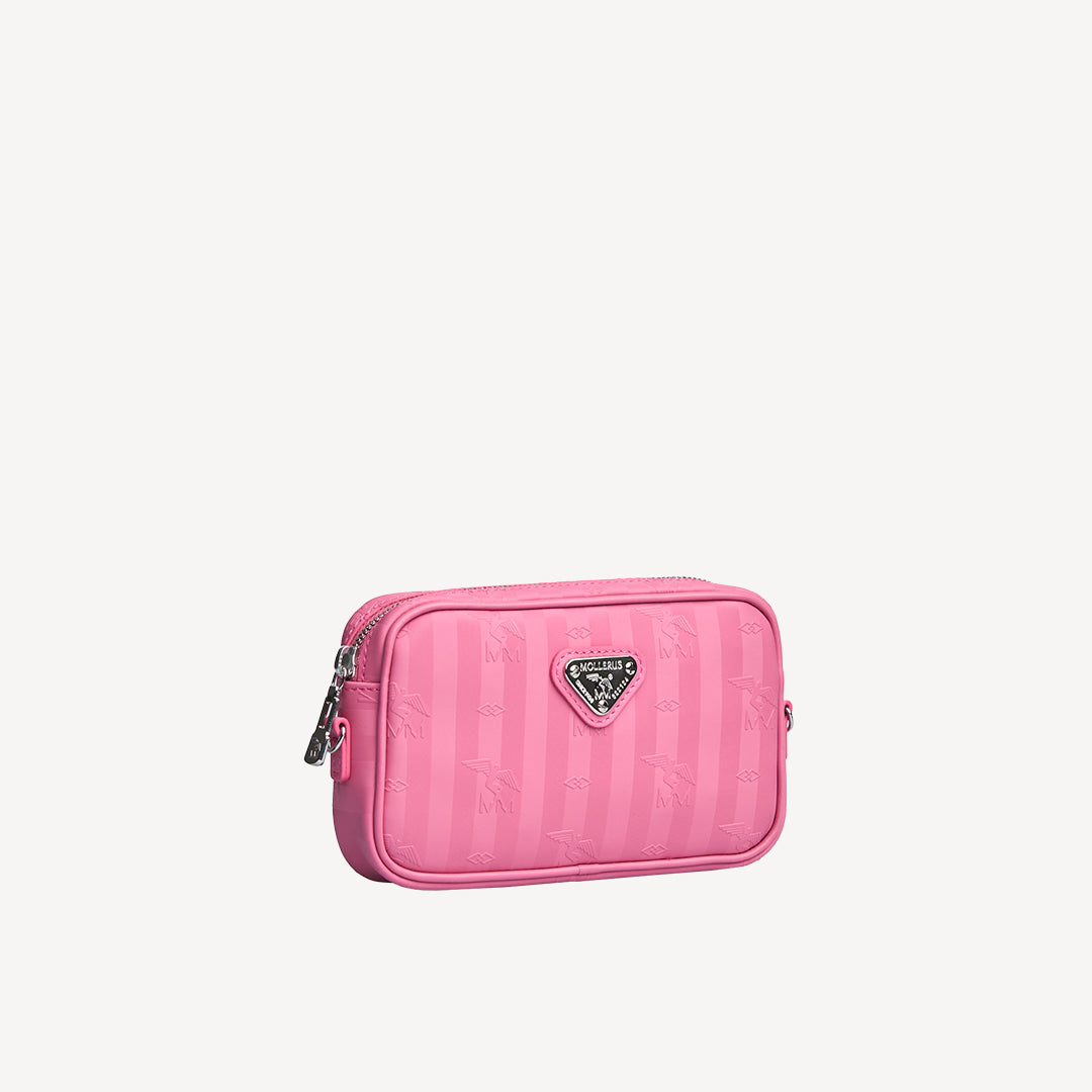 RIVAZ | Umhängetasche bubble pink/silber - seitlich